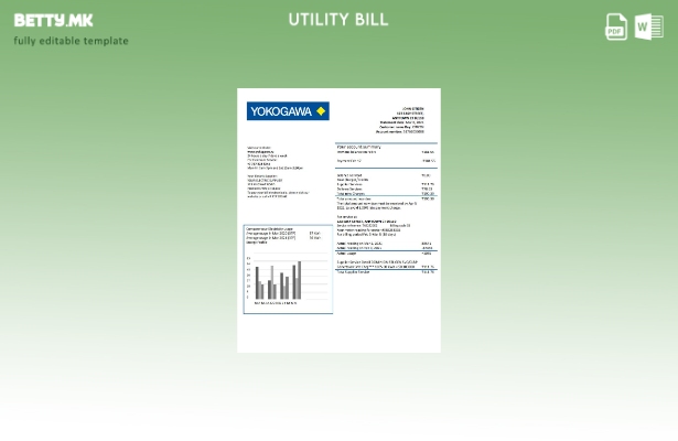 Модерен стил Казахстан Јокогава Електрик Казахстан шаблон за комунални сметки